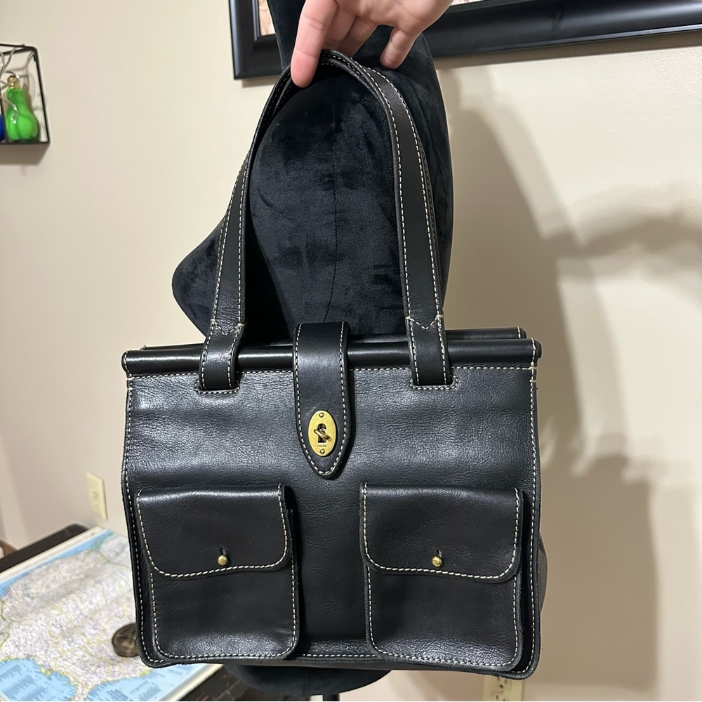 Fossil Long Live Vintage Leather Turn-lock Brief